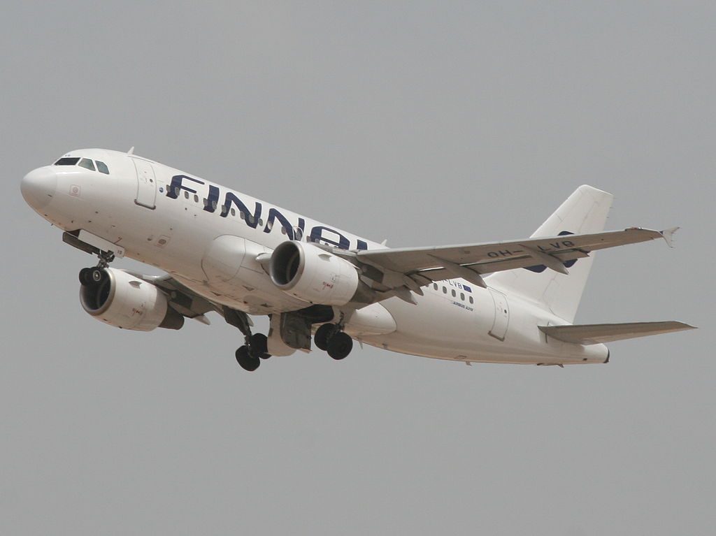 Airbus A319 112 aircraft OH LVB of Finnair at Ben Gurion International Airport
