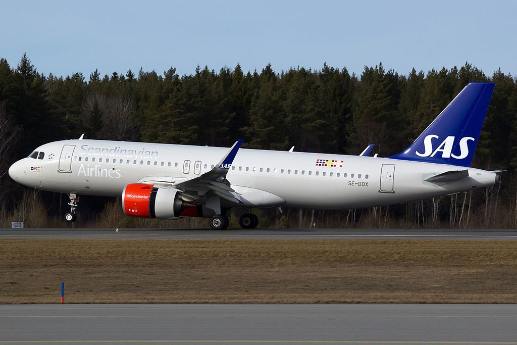 Airbus A320neo SE DOX Torarve Viking SAS Scandinavian Airlines aircraft at Stockholm Arlanda Airport
