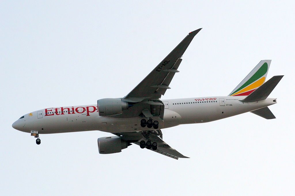 Ethiopian Airlines Boeing 777-200lr neuf dans sa boîte Herpa 1:500-528115 NEUF 