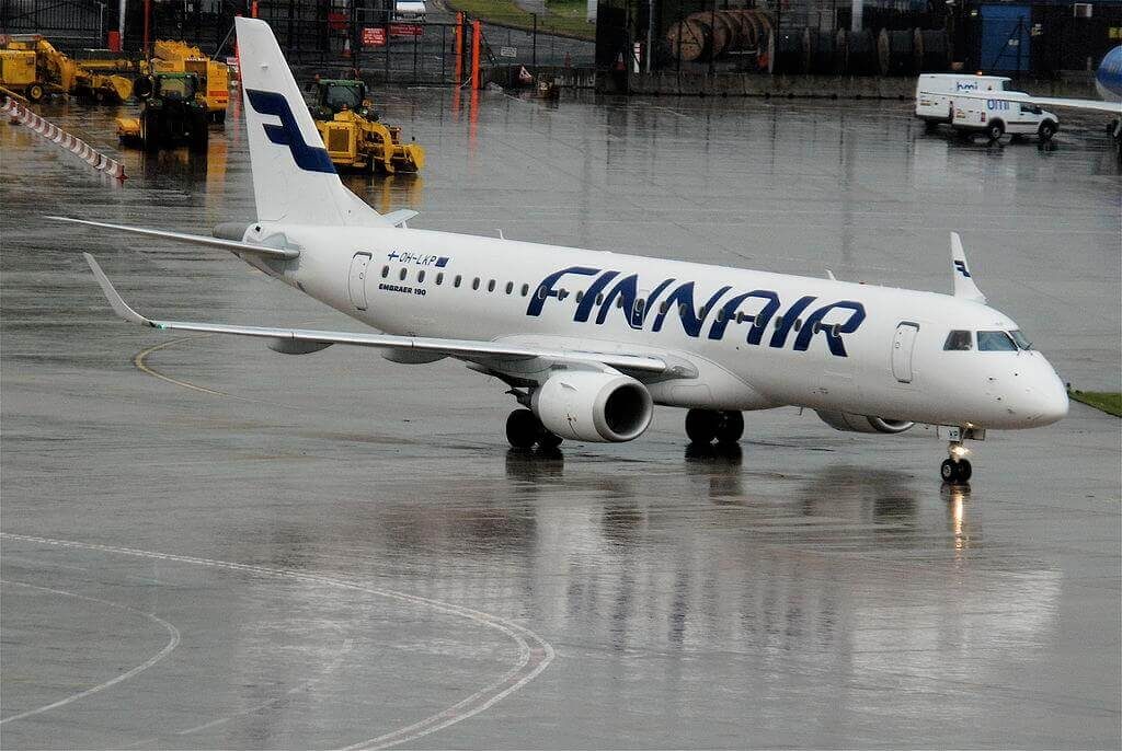 Finnair Embraer ERJ 190 OH LKP at Manchester Airport