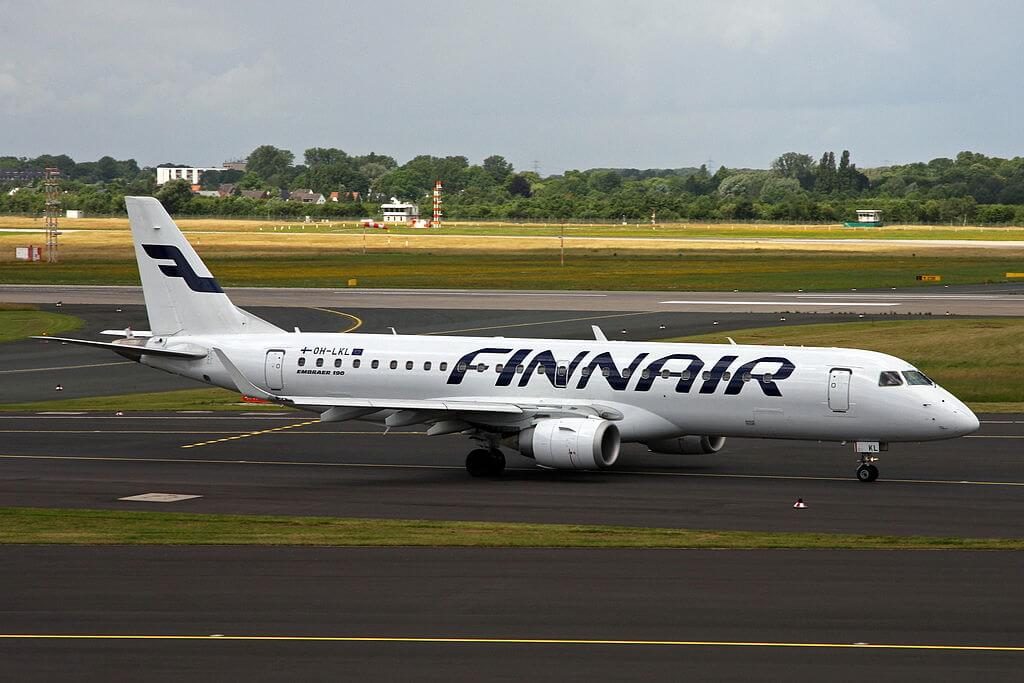 Finnair OH LKL Embraer ERJ 190LR ERJ 190 100 LR at Düsseldorf International Airport