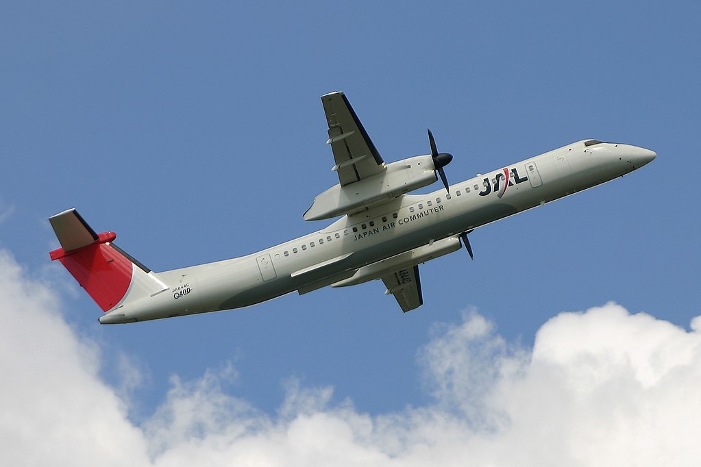 JA844C Bombardier DHC 8 Q400 Japan Air Commuter at Fukuoka Airport