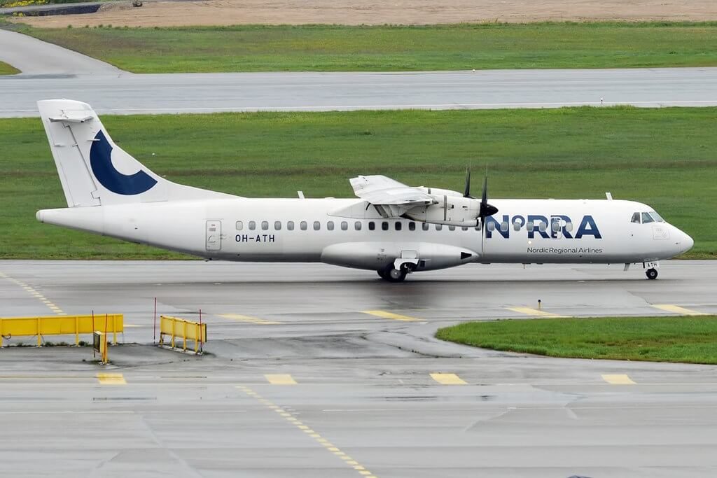 NORRA Nordic Regional Airlines Finnair OH ATH ATR 72 500 at Helsinki Vantaa Airport