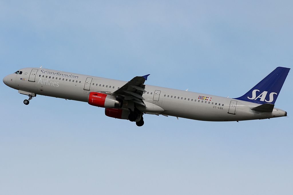 OY KBK Airbus A321 232 Arne Viking Scandinavian Airlines at Fiumicino Airport