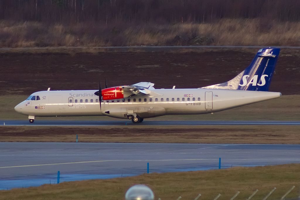 SAS Scandinavian Airlines ATR 72 600 72 212A G FBXB Flybe Eindride Viking at Stockholm Arlanda Airport