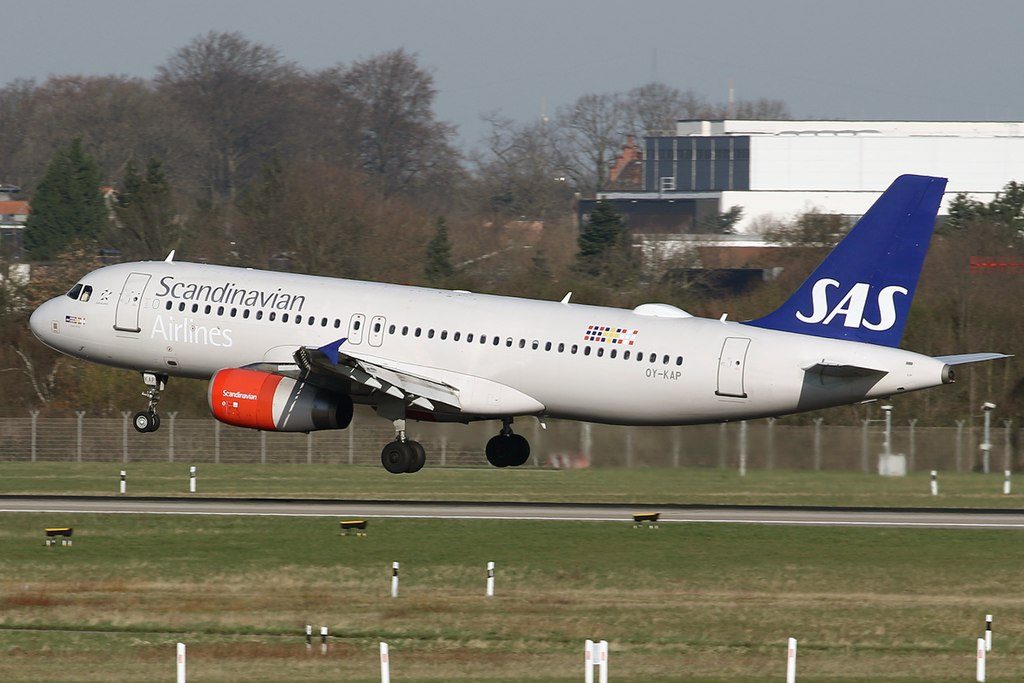 SAS Scandinavian Airlines Airbus A320 232 OY KAP Viglek Viking at Düsseldorf International Airport