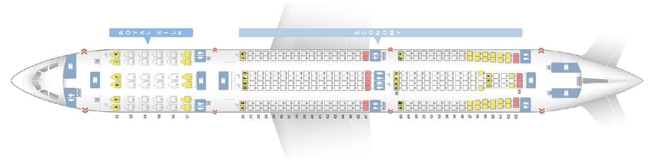 Airbus A350 900 Seat Map Thai Airways