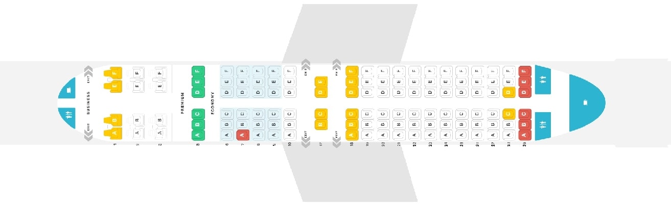 Боинг 737 схема посадочных мест норд винд