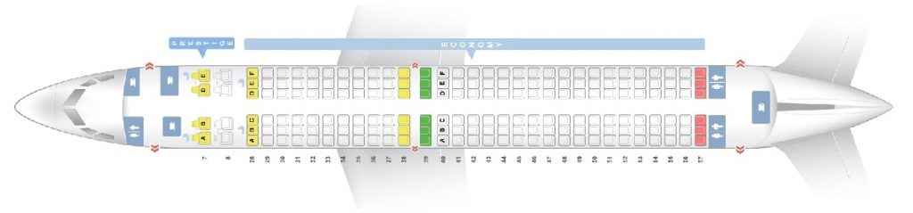 Seat Map and Seating Chart Boeing 737 900 Korean Air