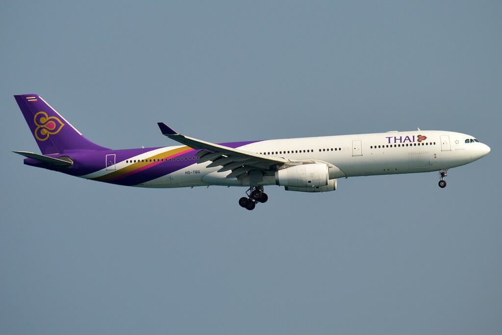 THAI Airways Airbus A330 343 HS TBG Samut Prakan สมุทรปราการ at Phuket International Airport