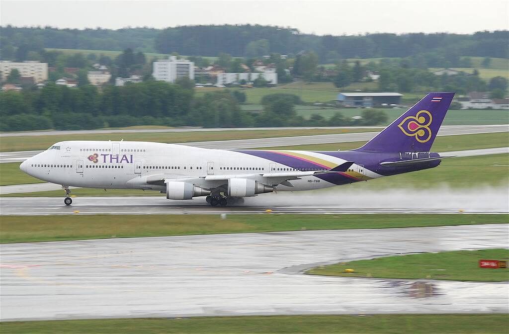 THAI Airways Boeing 747 4D7 HS TGO Bowonrangsi บวรรังษี at Zurich International Airport