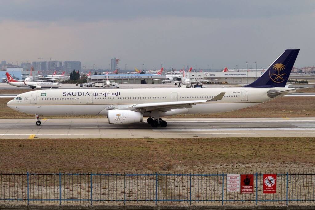 Airbus A330 343 HZ AQ11 Saudi Arabian Airlines at Istanbul Atatürk Airport