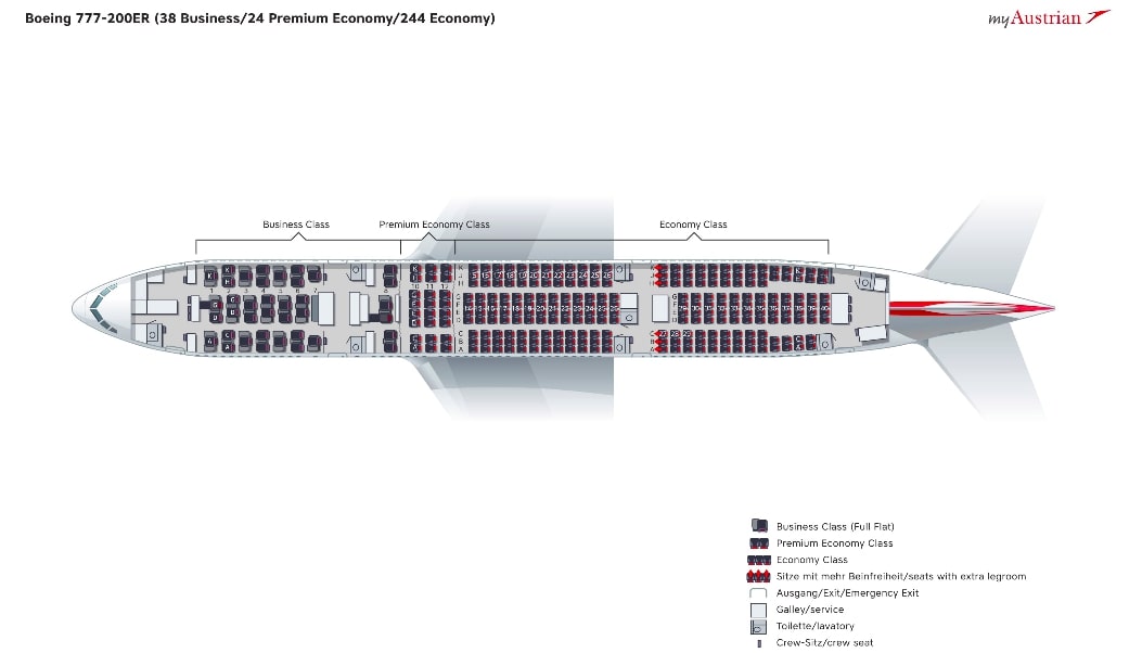 Austrian Airlines Fleet Boeing 777 200er Details And Pictures 1304