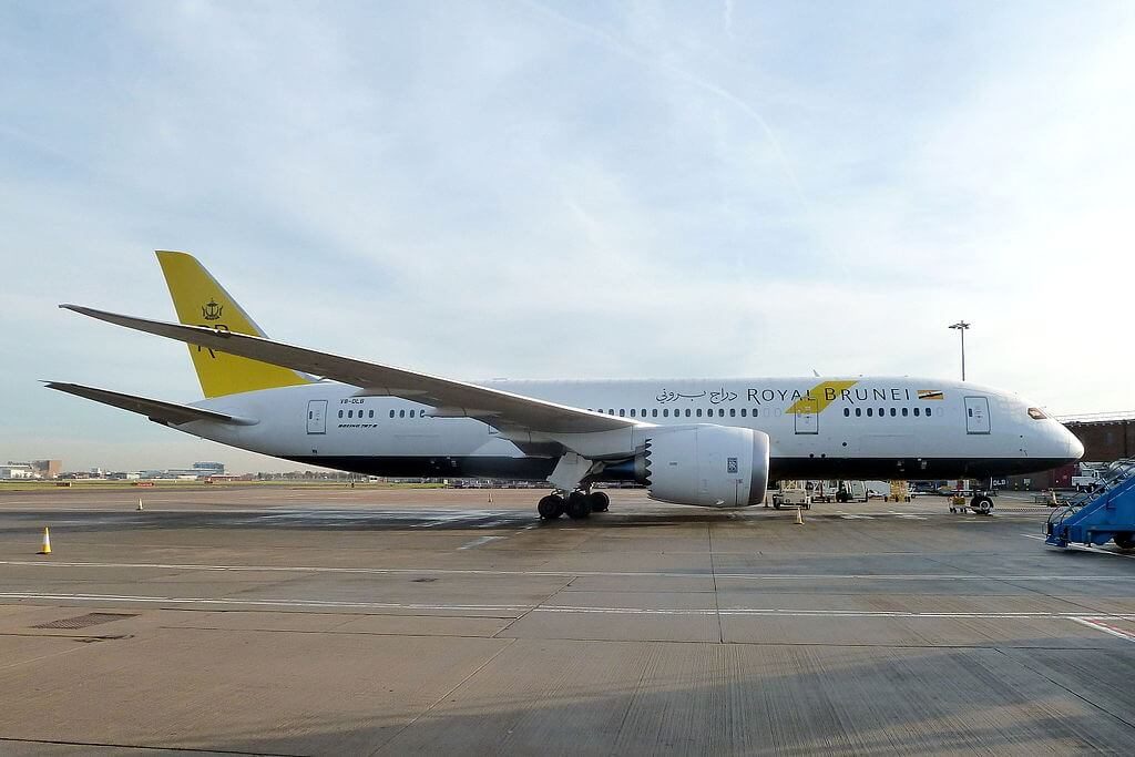 Boeing 787 8 Dreamliner V8 DLB Royal Brunei Airlines at London Heathrow Airport