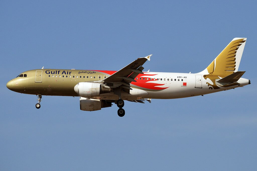 Gulf Air Bahrain Grand Prix 2015 Livery Airbus A320 214 A9C AD at Istanbul Atatürk Airport