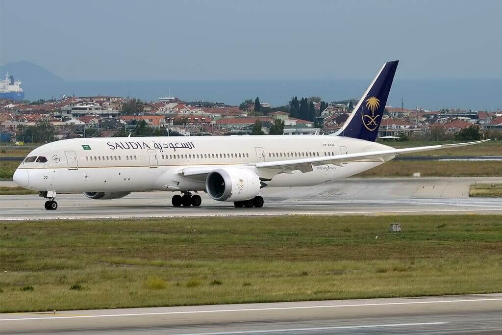 Saudia Boeing 787 9 Dreamliner HZ AR22 at Istanbul Atatürk Airport 1