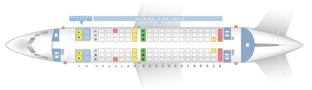 Seat Map and Seating Chart Boeing 737 700 Aerolineas Argentinas