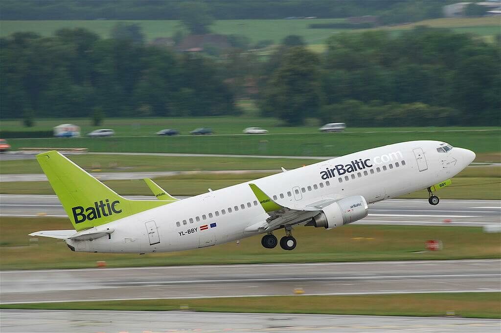 airBaltic Boeing 737 36QWL YL BBY at Zurich International Airport