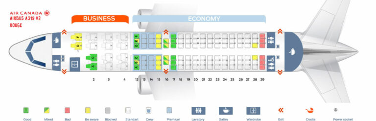 Air Canada Rouge Fleet Airbus A319-100 Details and Pictures ...