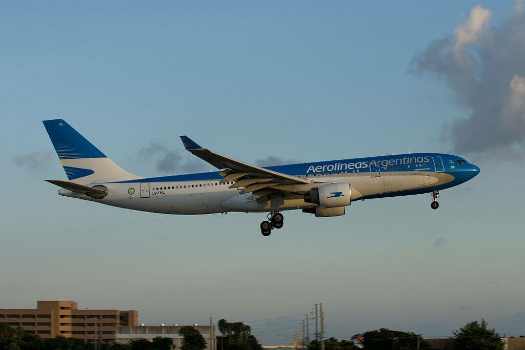 Airbus A330 223 LV FNL Aerolíneas Argentinas at Miami International Airport