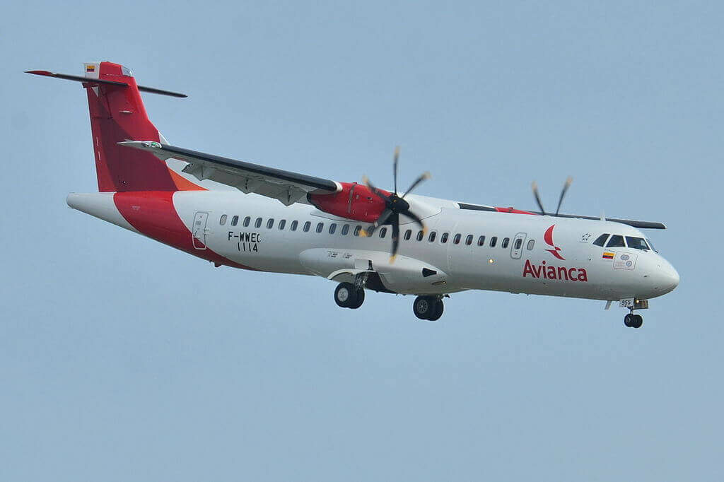 Avianca ATR 72 600 72 212A HK 4955 at Toulouse Blagnac International Airport