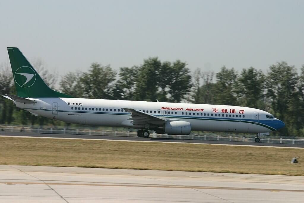 B 5105 Boeing 737 97L Shenzhen Airlines at Beijing Capital International Airport