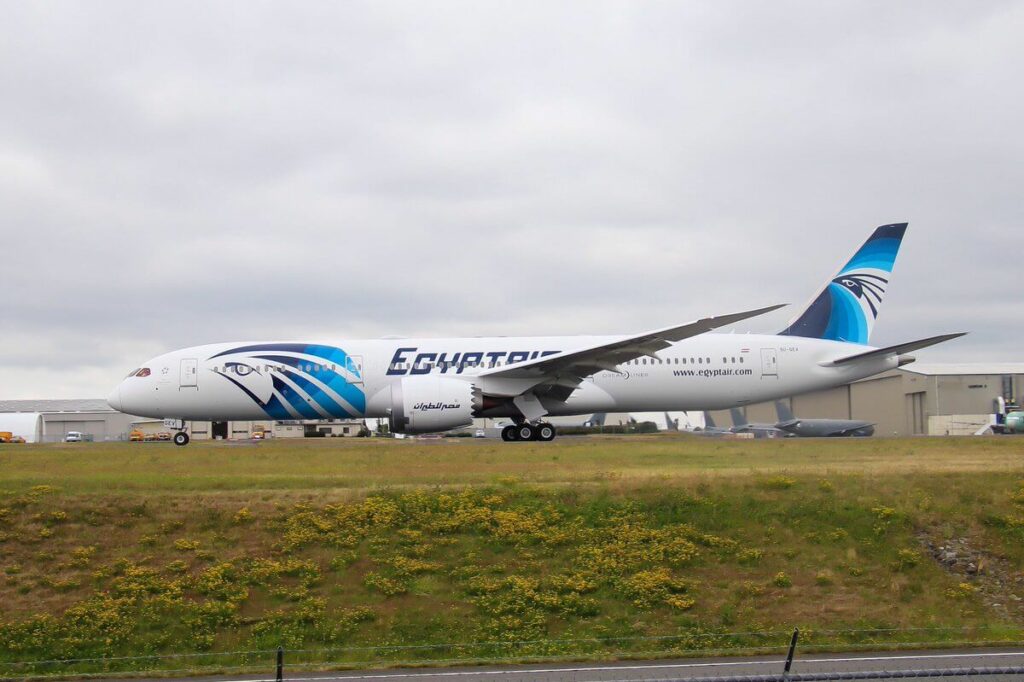 Egyptair SU GEV Boeing 787 9 Dreamliner at PAE