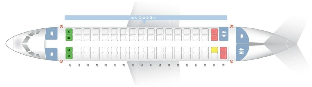 Seat Map and Seating Chart ATR 72 600 Garuda Indonesia
