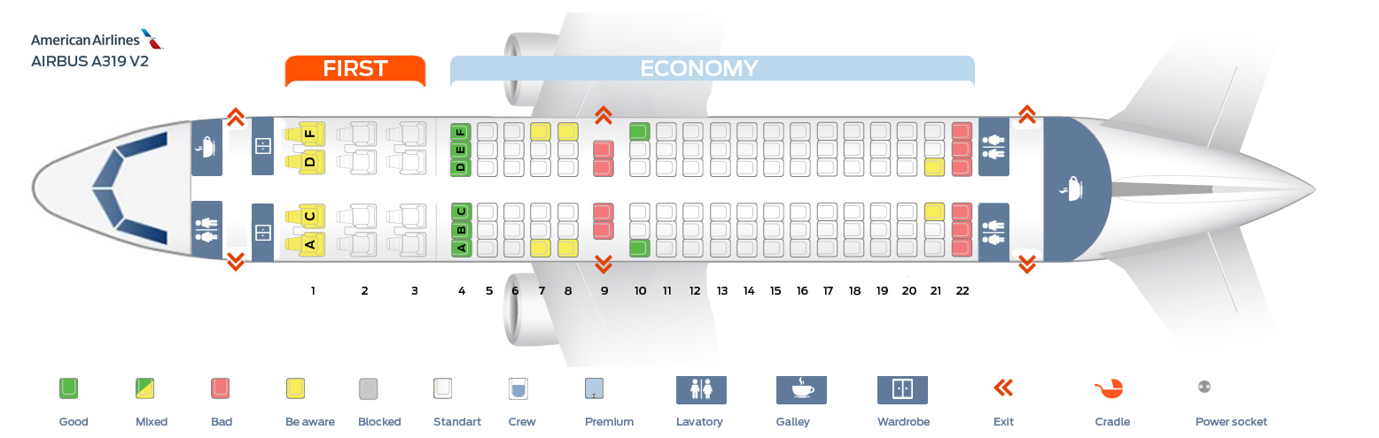 American Airlines Fleet Airbus A319 100 Details And Pictures