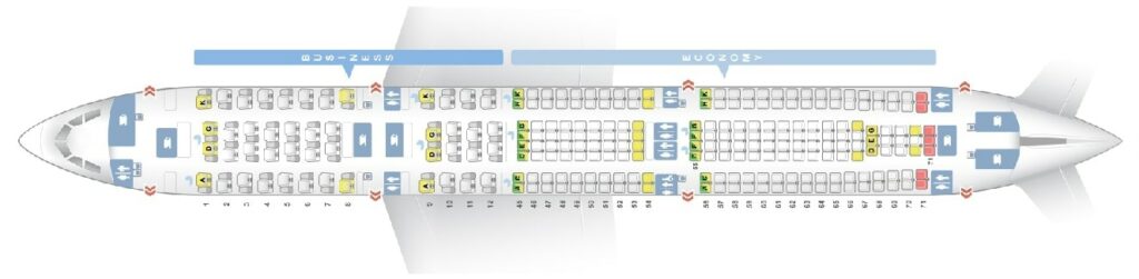 Seat Map and Seating Chart Airbus A330 300 South African Airways SAA