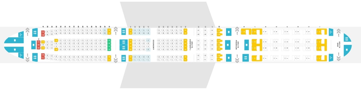 Delta Airbus A330 Jet Seating Chart