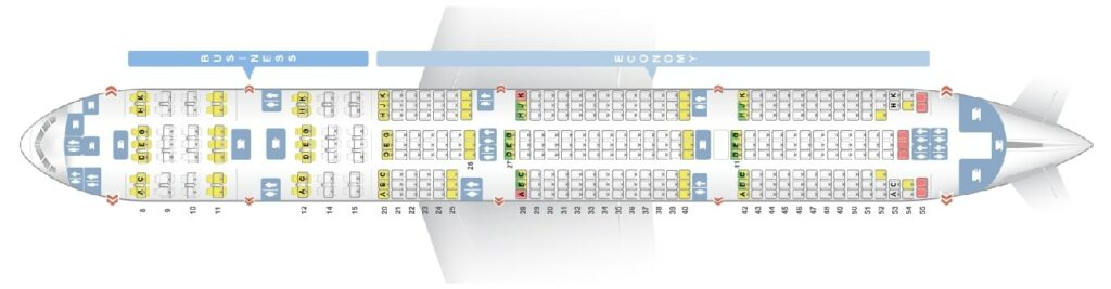 Seat Map and Seating Chart Boeing 777 300ER Egyptair