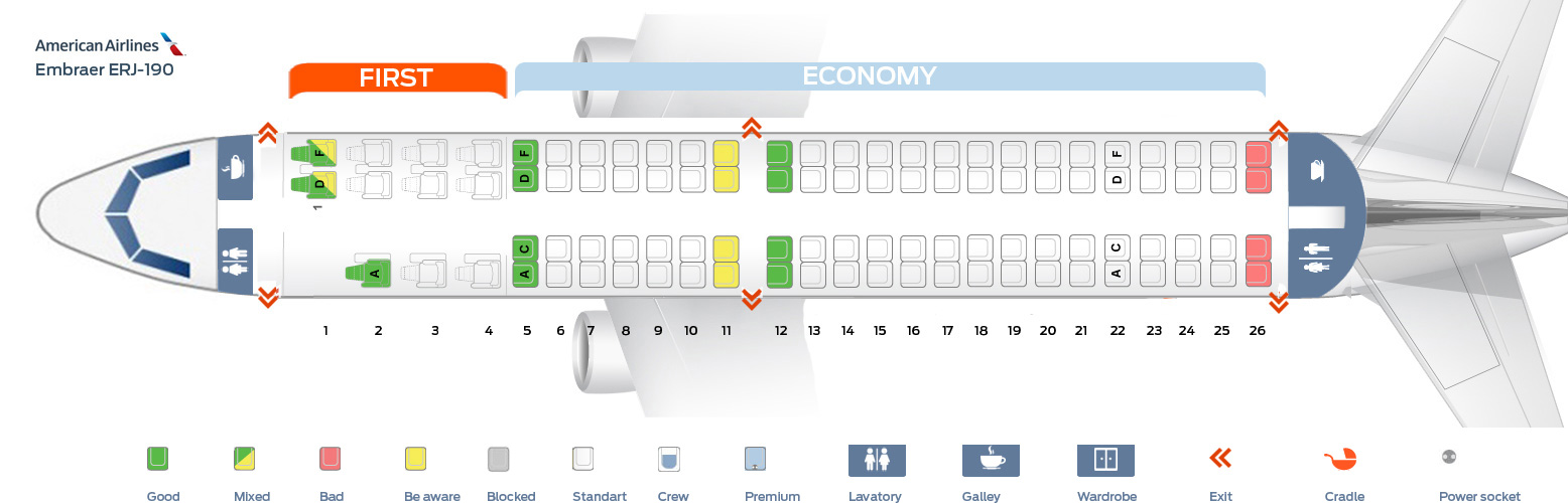 Embraer E Jet Seating Chart