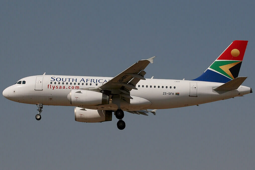 South African Airways ZS SFH Airbus A319 131 at OR Tambo International Airport
