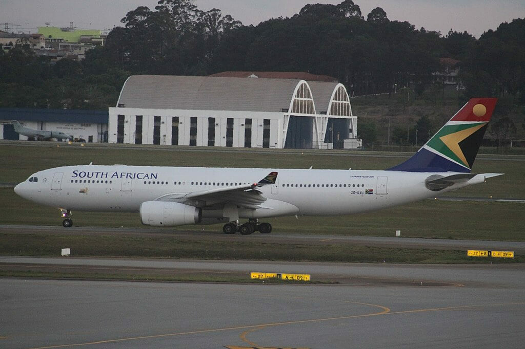 South African Airways ZS SXU Airbus A330 243 at São Paulo Guarulhos International Airport