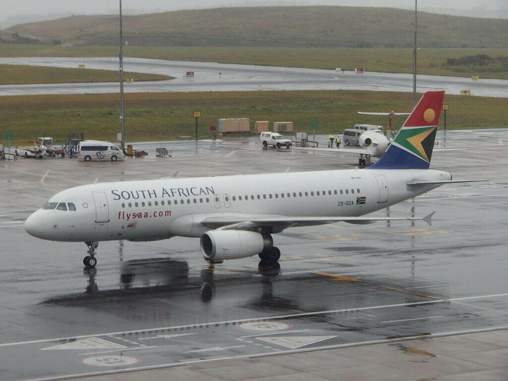 South African Airways ZS SZA Airbus A320 232 at King Shaka International Airport