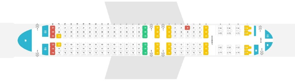 Seat Map and Seating Chart Boeing 737 MAX 8 Icelandair