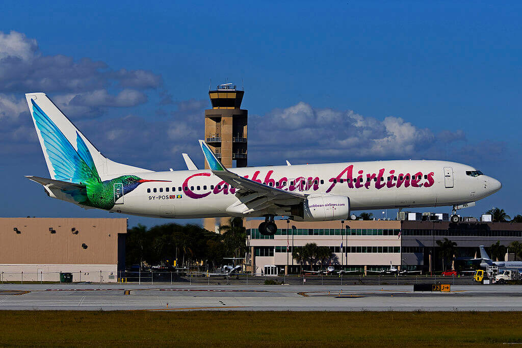 9Y POS Boeing 737 800 Caribbean Airlines at Fort Lauderdale – Hollywood International Airport