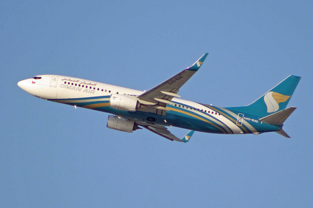 Oman Air A4O BAE Boeing 737 81MWL