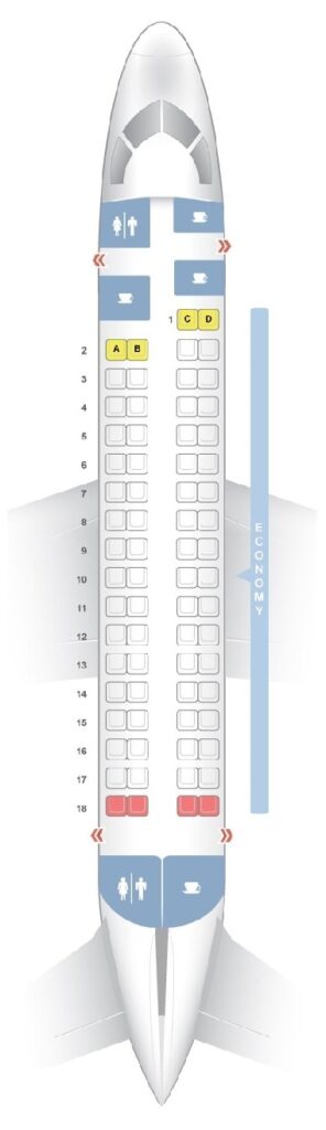 Seat Map and Seating Chart Embraer ERJ 170 LOT Polish Airlines