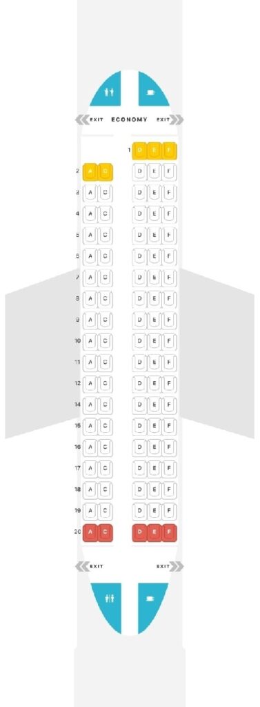 Seat Map and Seating Chart Sukhoi Superjet 100 InterJet