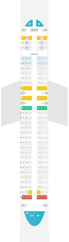 Seat Map and Seating Chart Airbus A320 200ceo LATAM