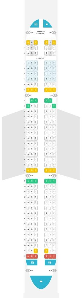 Seat Map and Seating Chart Airbus A321 200 LATAM