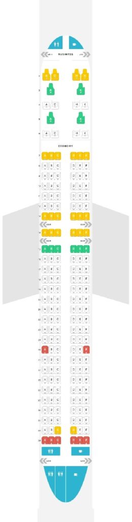Seat Map and Seating Chart Airbus A321LR neo Aer Lingus