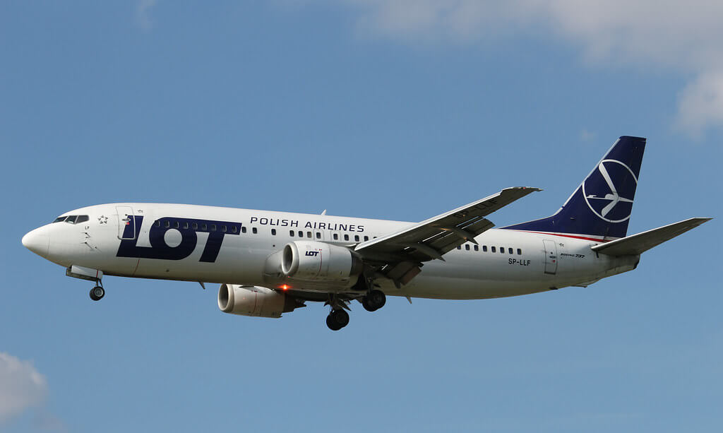 SP LLF Boeing 737 45D LOT Polish Airlines at London Heathrow Airport