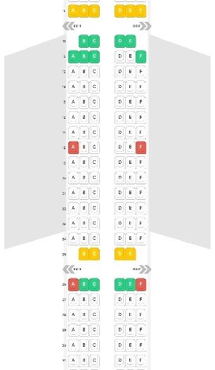 Tap A321neo Seat Map