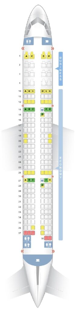 Seat Map and Seating Chart Airbus A321ceo neo V1 176 Seats Vietnam Airlines