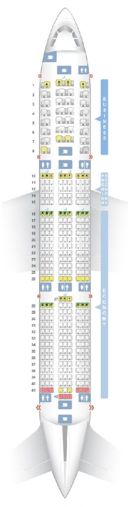 Seat Map and Seating Chart Airbus A350 900 V1 Vietnam Airlines