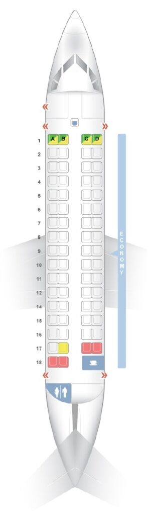 Seat Map and Seating Chart Vietnam Airlines VASCO ATR 72 500