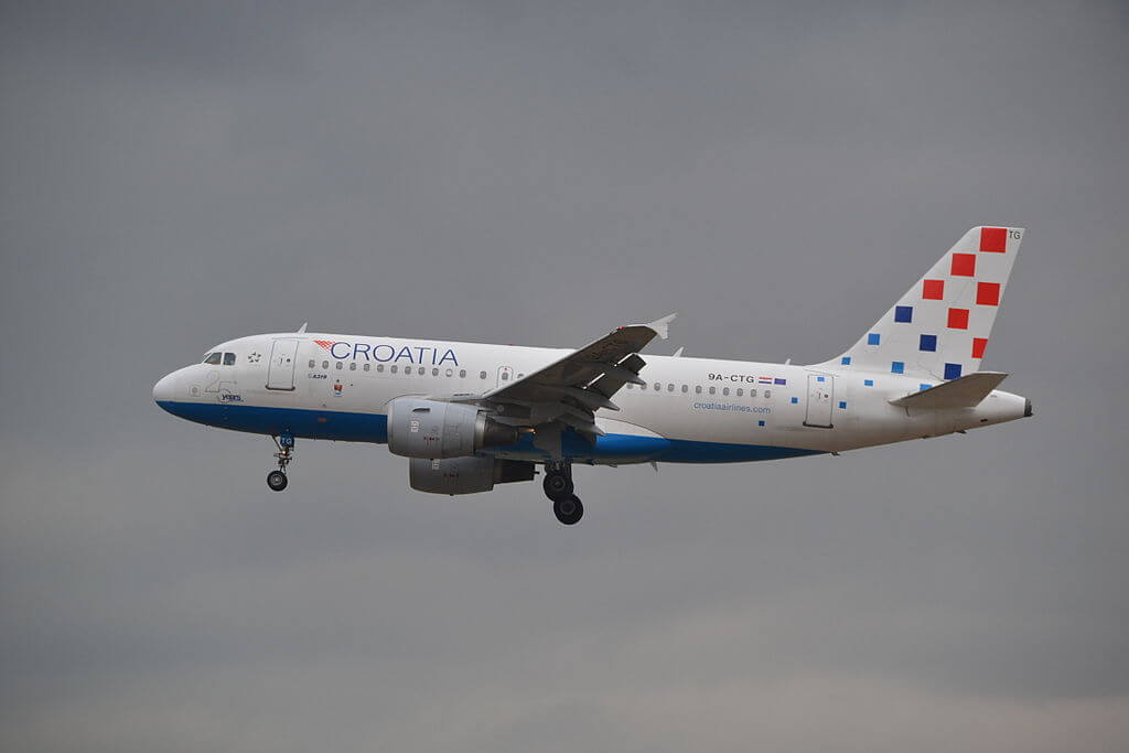 9A CTG Airbus A319 100 Croatia Airlines at Frankfurt Airport